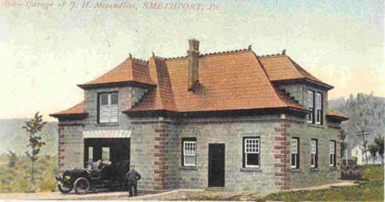 McCandless Carriage House with Pierce Arrow and Uniformed Driver